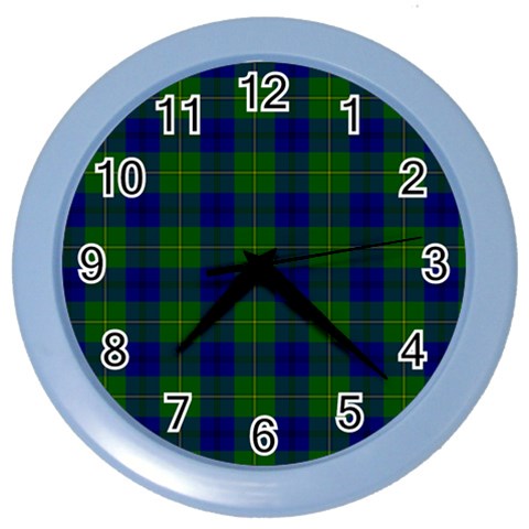 Johnston Tartan Color Wall Clock from ArtsNow.com Front