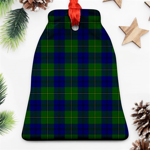 Johnston Tartan Bell Ornament (Two Sides) from ArtsNow.com Front