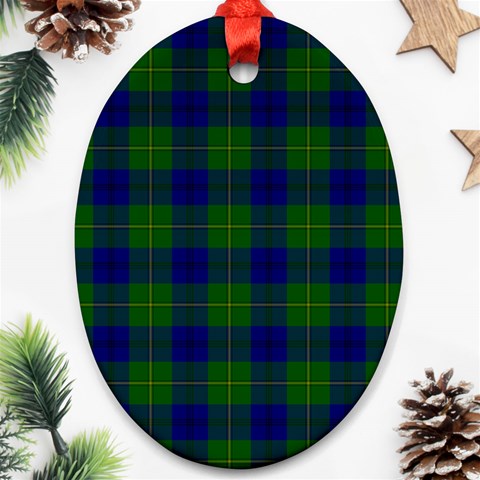 Johnston Tartan Ornament (Oval) from ArtsNow.com Front