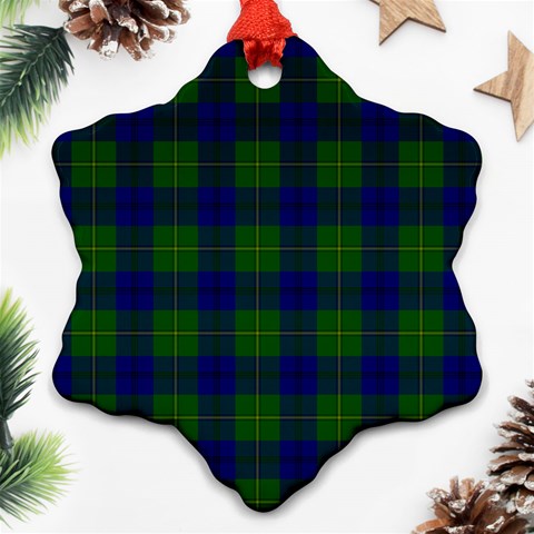 Johnston Tartan Ornament (Snowflake) from ArtsNow.com Front