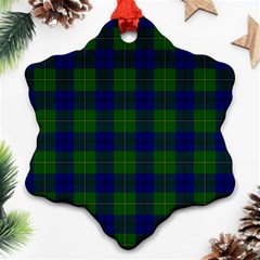 Johnston Tartan Snowflake Ornament (Two Sides) from ArtsNow.com Front