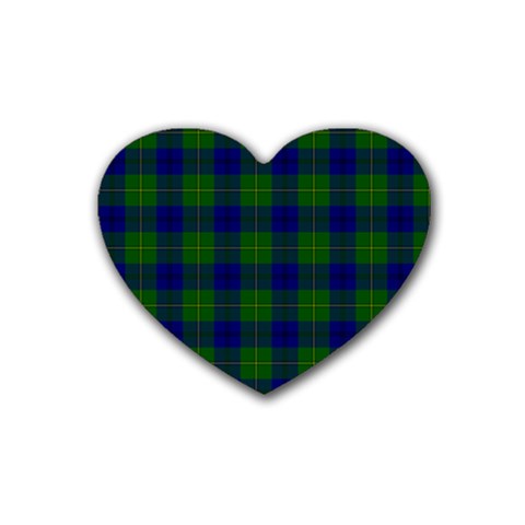 Johnston Tartan Rubber Coaster (Heart) from ArtsNow.com Front