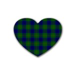 Johnston Tartan Rubber Coaster (Heart)