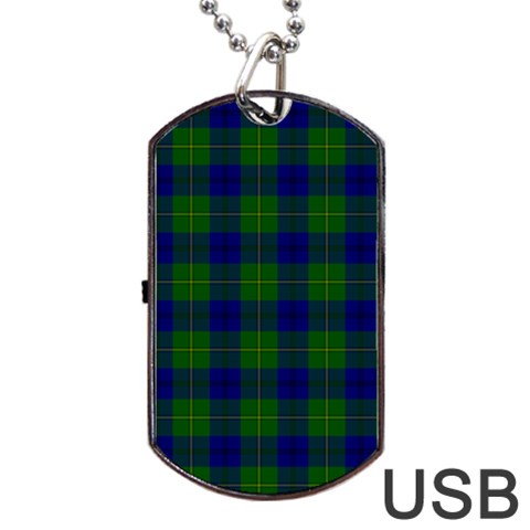 Johnston Tartan Dog Tag USB Flash (Two Sides) from ArtsNow.com Back