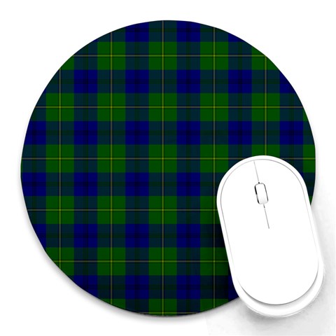 Johnston Tartan Round Mousepad from ArtsNow.com Front