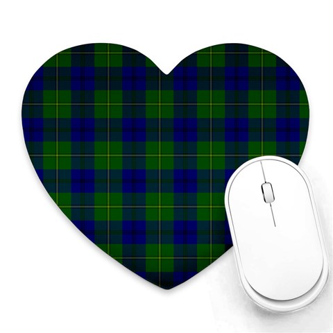 Johnston Tartan Heart Mousepad from ArtsNow.com Front