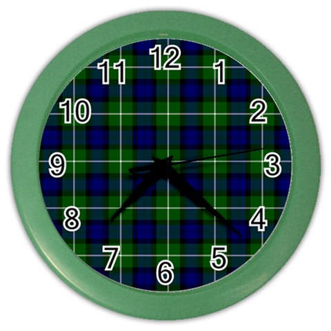 Lamont Tartan Color Wall Clock from ArtsNow.com Front