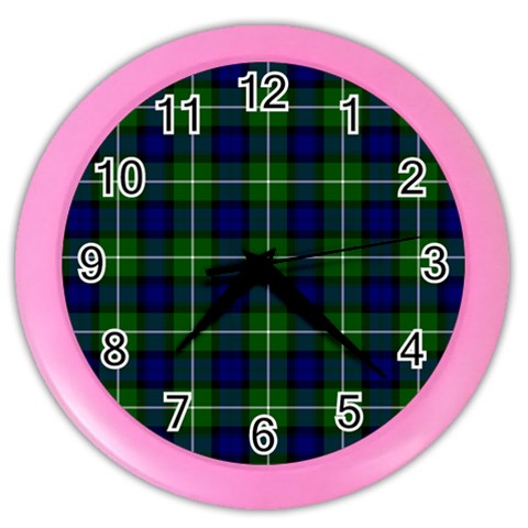 Lamont Tartan Color Wall Clock from ArtsNow.com Front