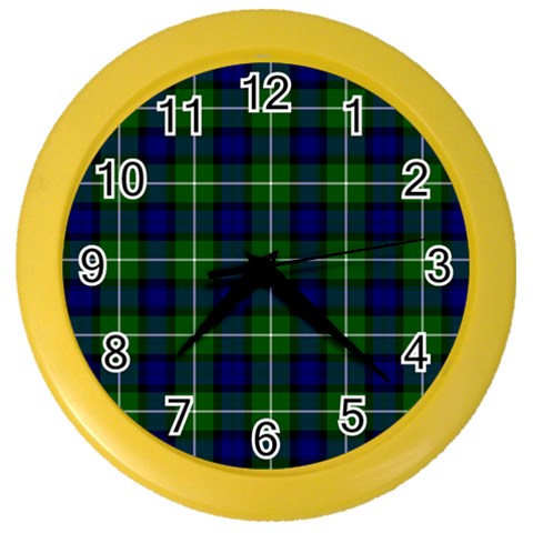 Lamont Tartan Color Wall Clock from ArtsNow.com Front