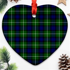 Lamont Tartan Heart Ornament (Two Sides) from ArtsNow.com Front