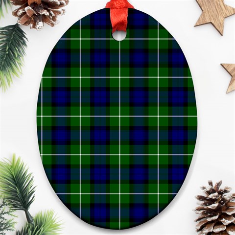 Lamont Tartan Ornament (Oval) from ArtsNow.com Front