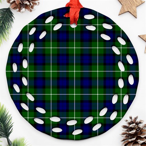 Lamont Tartan Round Filigree Ornament (Two Sides) from ArtsNow.com Back