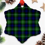 Lamont Tartan Snowflake Ornament (Two Sides)