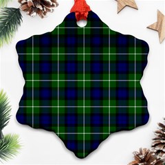 Lamont Tartan Snowflake Ornament (Two Sides) from ArtsNow.com Back