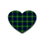 Lamont Tartan Rubber Coaster (Heart)