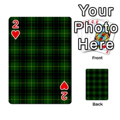 MacArthur Tartan Playing Cards 54 Designs from ArtsNow.com Front - Heart2