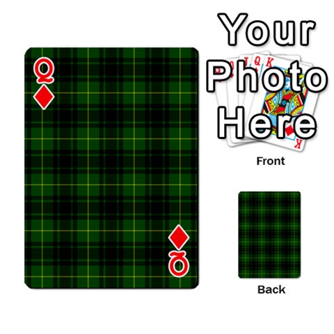 Queen MacArthur Tartan Playing Cards 54 Designs from ArtsNow.com Front - DiamondQ