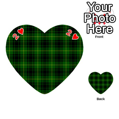 MacArthur Tartan Playing Cards 54 (Heart) from ArtsNow.com Front - Heart2