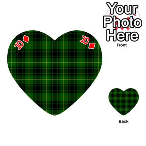 MacArthur Tartan Playing Cards 54 (Heart) from ArtsNow.com Front - Diamond10