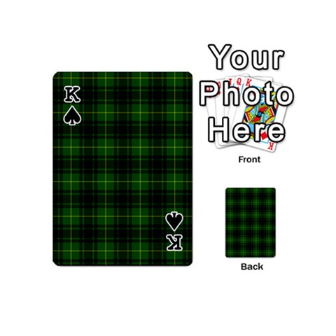 King MacArthur Tartan Playing Cards 54 (Mini) from ArtsNow.com Front - SpadeK