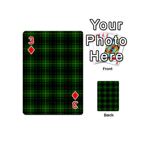 MacArthur Tartan Playing Cards 54 (Mini) from ArtsNow.com Front - Diamond3