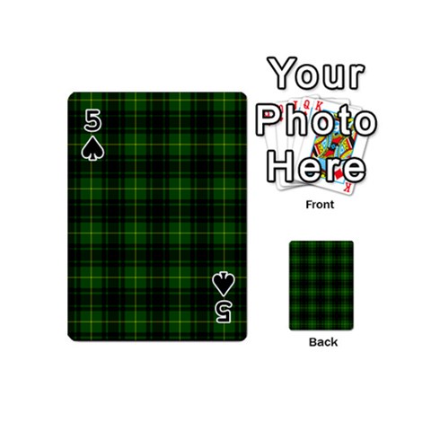 MacArthur Tartan Playing Cards 54 (Mini) from ArtsNow.com Front - Spade5