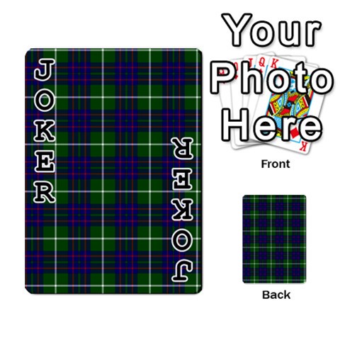 MacIntyre Tartan Playing Cards 54 Designs from ArtsNow.com Front - Joker1