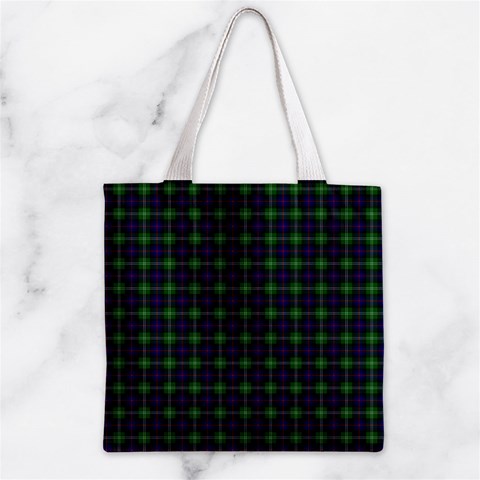 Sutherland Tartan Zipper Grocery Tote Bag from ArtsNow.com Front