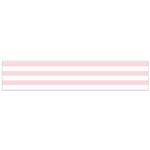 Horizontal Stripes - White and Pale Pink Flano Scarf (Small)