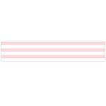 Horizontal Stripes - White and Pale Pink Flano Scarf (Large)