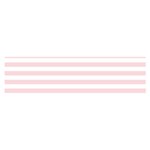 Horizontal Stripes - White and Pale Pink Satin Scarf (Oblong)