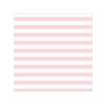 Horizontal Stripes - White and Pale Pink Small Satin Scarf  (Square)