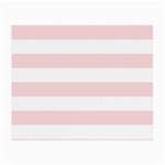 Horizontal Stripes - White and Pale Pink Small Glasses Cloth (2 Sides)