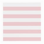 Horizontal Stripes - White and Pale Pink Medium Glasses Cloth