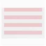 Horizontal Stripes - White and Pale Pink Large Glasses Cloth (2 Sides)