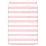 Horizontal Stripes - White and Pale Pink Removable Flap Cover (S)