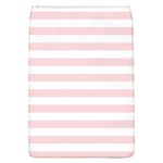 Horizontal Stripes - White and Pale Pink Removable Flap Cover (L)