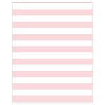 Horizontal Stripes - White and Pale Pink Drawstring Bag (Small)