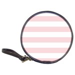 Horizontal Stripes - White and Pale Pink Classic 20-CD Wallet