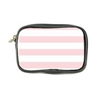 Horizontal Stripes - White and Pale Pink Coin Purse