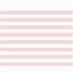 Horizontal Stripes - White and Pale Pink Collage 8  x 10 