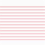 Horizontal Stripes - White and Pale Pink Collage 11  x 14 