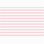 Horizontal Stripes - White and Pale Pink Collage 12  x 18 