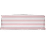 Horizontal Stripes - White and Pale Pink Body Pillow Case (Dakimakura) (One Side)