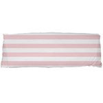 Horizontal Stripes - White and Pale Pink Body Pillow Case Dakimakura (Two Sides)