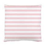 Horizontal Stripes - White and Pale Pink Standard Cushion Case (One Side)