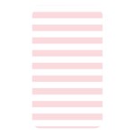 Horizontal Stripes - White and Pale Pink Memory Card Reader (Rectangular)