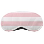 Horizontal Stripes - White and Pale Pink Sleeping Mask