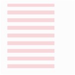 Horizontal Stripes - White and Pale Pink Large Garden Flag (Two Sides)