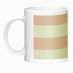 Horizontal Stripes - White and Pale Pink Night Luminous Mug